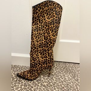 Schutz animal print boot